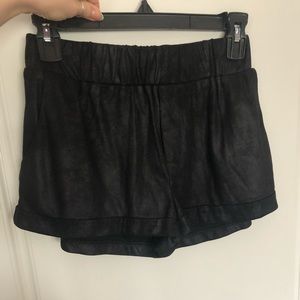 Georgie Faux Suede Black Shorts